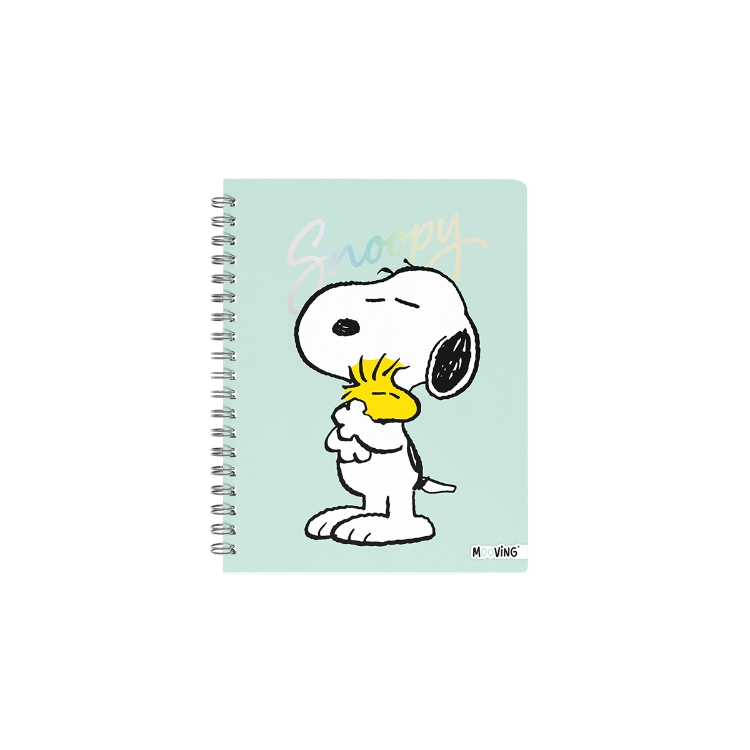 Cuaderno Con Espiral Tapa Dura Mooving Snoopy 80 hojas A5 16x21 Art.1205134